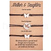 3Pcs 3 Style 430 Stainless Steel Butterfly Link Bracelets Set JB723A-1