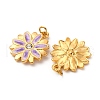 304 Stainless Steel Enamel Pendants STAS-U061-40G-01-2