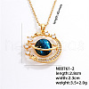 Stylish Hollow Brass & Resin Pendant Necklaces for Daily and Party Wear MX3705-1-2