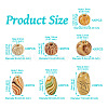 140Pcs 7 Styles Printed Wood Beads WOOD-TA0001-75-4
