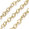Brass Flat Oval Cable Chains X-CHC025Y-G-2