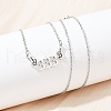 201 Stainless Steel Number 333 with Butterfly Wings Pendant Necklaces NJEW-P332-01A-P-2