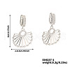 Fashionable Hollow Fan Brass Clear Cubic Zirconia Hoop Earrings AG2862-1-2