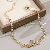 Butterfly Alloy Link Bracelets WG778B6-01-2