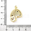 Brass Micro Pave Cubic Zirconia Pendants KK-U066-16G-3