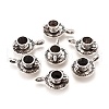 Mother's Day Coffee Cup Tibetan Style Alloy Pendants TIBEP-A13415-AS-RS-1