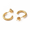 304 Stainless Steel Ring Stud Earrings EJEW-C004-12C-G-2