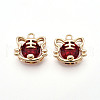 Brass Micro Pave Cubic Zirconia Pendants ZIRC-T016-12-1
