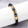Braided Microfiber Leather Cord Bracelets BJEW-D304-12G-4