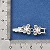 Brass Micro Pave Clear Cubic Zirconia Fold Over Clasps KK-R222-07S-3