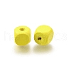Spray Painted Wooden Beads WOOD-P021-01B-27-2