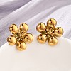 304 Stainless Steel Stud Earrings EJEW-D319-18G-2