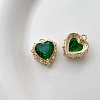 Brass Cubic Zirconia Pendants FIND-PW0011-001G-1