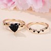 Heart Alloy Finger Rings for Women FS-WG1A204-03-1