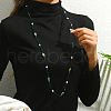 Fashionable Glass & Plastic Imitation Pearl Round Teardrop Beaded Long Necklaces for Women ZZ8704-2-2