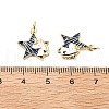 Brass Enamel Charms KK-L237-028G-06-3