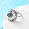 Natural Labradorite Finger Rings RJEW-E067-04P-3