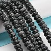 Synthetic Snowflake Obsidian Beads Strands G-D077-E01-03-2
