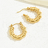 Twisted Stainless Steel Hoop Earrings for Women XH1248-3