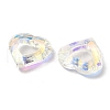 Electroplated Glass Pendants EGLA-O008-01E-3