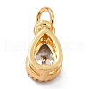 Real 18K Gold Plated Brass Inlaid Cubic Zirconia Charms ZIRC-L100-077G-01-3