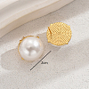 Fashionable Brass Half Round Stud Earrings OO2470-2