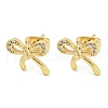 Brass Micro Pave Cubic Zirconia Ear Studs EJEW-P261-24B-G-1