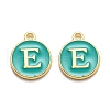 Golden Plated Alloy Enamel Charms X-ENAM-Q437-15E-1