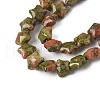 Natural Unakite Star Beads Strands G-Z080-A11-4