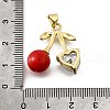 Brass Micro Pave Cubic Zirconia Pendants KK-Z104-01G-3