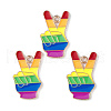 Rainbow Color Pride Alloy Enamel Pendants ENAM-K067-08-2