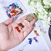 48Pcs 24 Styles Mixed Gemstone Chip Connector Charms PALLOY-FH00036-3
