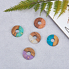 Transparent Resin & Walnut Wood Pendants RESI-CJ0001-75-5