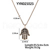 Stainless Steel Enamel Hamsa Hand Pendant Necklaces PV1429-2-2