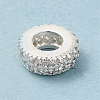 Rack Plating Brass Cubic Zirconia European Beads KK-K372-12S-1