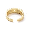 Clear Cubic Zirconia Rectangle Open Cuff Ring RJEW-H127-01G-3