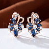 Brass Micro Pave Cubic Zirconia Hoop Earrings WG0C687-02-1