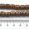 Electroplated Natural Lava Rock Beads Strands G-A251-A01-01D-4