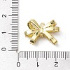 Rack Plating Brass Micro Pave Clear Cubic Zirconia Pendants KK-H463-09G-3