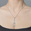 201 Stainless Steel Hollow Fish Pendant Necklace NJEW-OY001-56-2