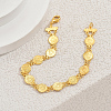 Elegant Brass Coin Pattern Link Bracelets for Women XU8687-3