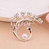 Alloy Glass Rhinestone Brooch PW-WG27359-03-1