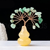 Natural Green Aventurine Chips Tree of Life Decorations with Topaz Gourd Base PW-WGCDFFC-02-1