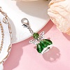 Angel Glass Beaded & Alloy Pendant Decorations HJEW-MZ00189-09-2