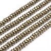 Faceted Rondelle Natural Pyrite Beads Strands G-I126-11-8x5mm-1