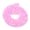Baking Electroplate Glass Beads Strands X-DGLA-A039-J8mm-B09-3