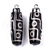 Tibetan Style 9-EyedZi Pendants G-T131-92A-2
