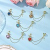 Alloy Rhinestone Heart Stud Earrings EJEW-JE06241-1