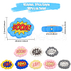CHGCRAFT 18Pcs 9 Style Cloud with Word Food Grade Eco-Friendly Silicone Focal Beads SIL-CA0002-76-2