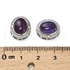 Brass Pave Natural Amethyst Multi-Strand Links KK-D366-01P-K-3
